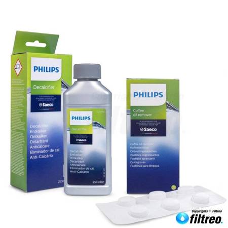ZESTAW: Odkamieniacz Philips Saeco CA6700/10 250ml + tabletki odtłuszczające Philips CA6704/10